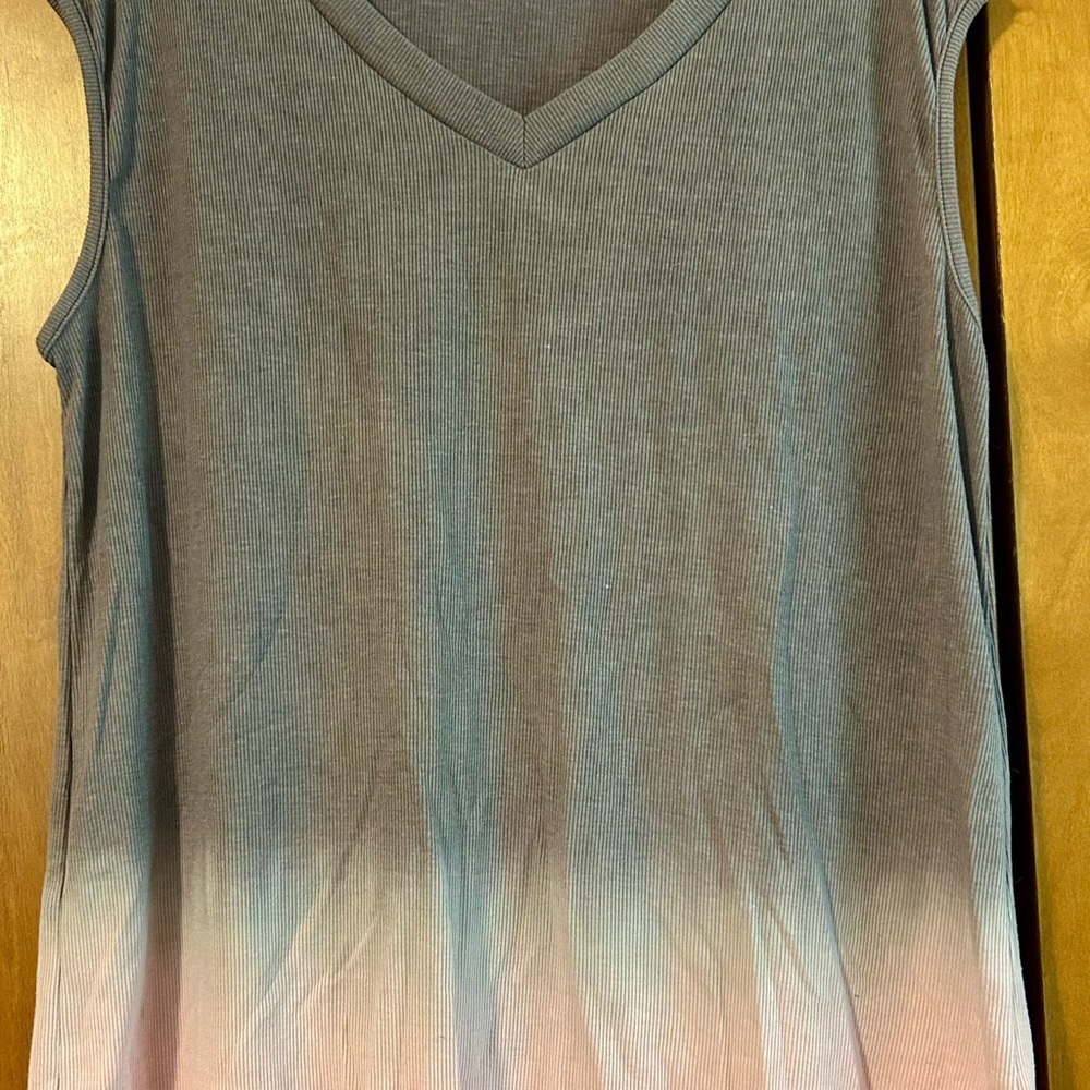 Sew In Love V-Neck Gradient Tank Top